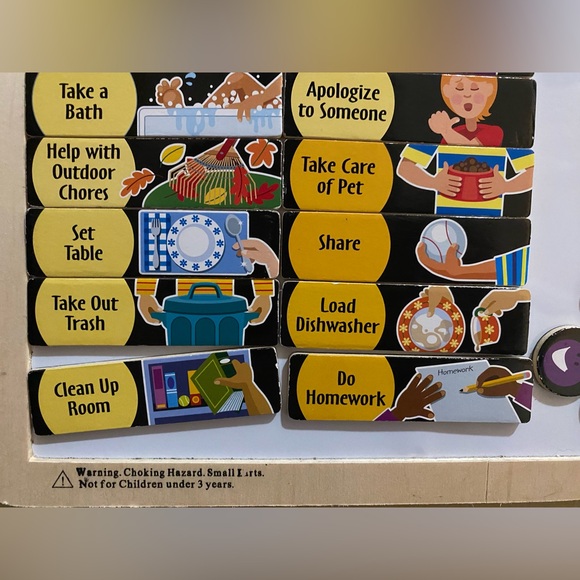 Melissa & Doug Deluxe Wooden Magnetic Responsibility Chart With Magnets - Picture 8 of 15